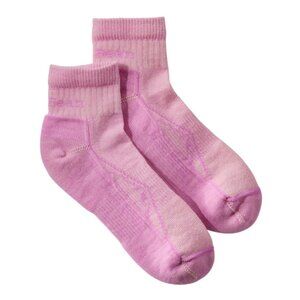 Unisex Medium Cresta Wool Lightweight Hiking Socks, Quarter-Crew in Crocus